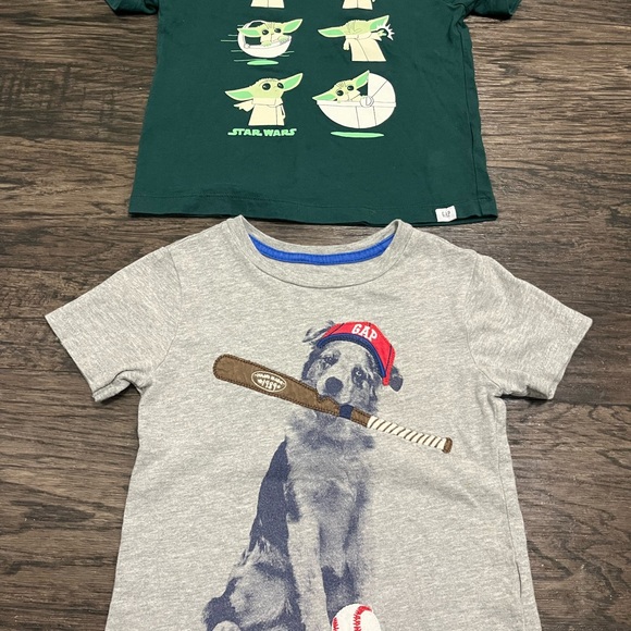 GAP Other - GAP Gray Baseball Dog Kids T-Shirt and Star Wars gap shirt